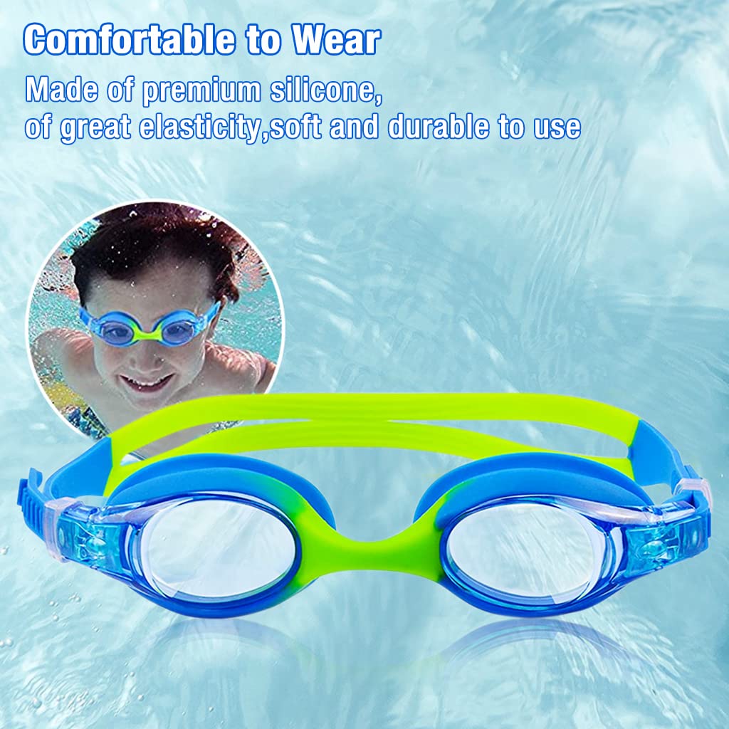 Proberos Swimming Goggles for Boys and Girls with Earplugs and Nose Clip, Anti Fog UV Protection Professional No Leaking Swimming Goggles for Men Women (Blue) Proberos Swimming Goggles for Boys and Girls with Earplugs and Nose Clip, Anti Fog UV Protection Professional No Leaking Swimming Goggles for Men Women (Blue)